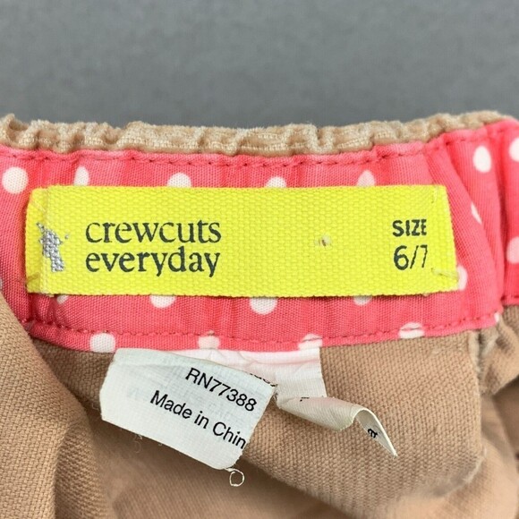 Crewcuts Everyday A-Line Pleated Corduroy Skirt Girls 6/7 School Uniform Khaki - Picture 3 of 15